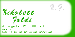 nikolett foldi business card