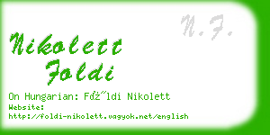 nikolett foldi business card